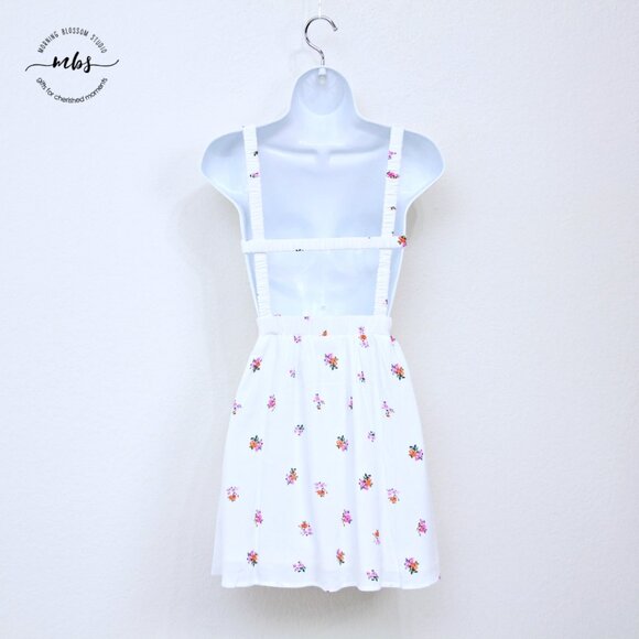 NWOT Sky To Moon Floral Cutout Sleeveless Unlined Mini Dress Pink Orange White - Picture 3 of 9